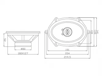 Głośnik samochodowy 2-drożny FORD BLOW WH-5702 5x7" 4 Ohm 
