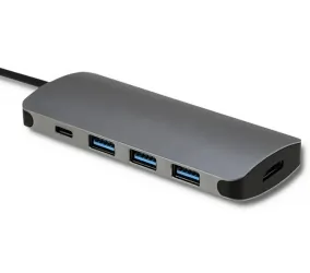 Adapter USB 3.1 C Qoltec HDMI 3xUSB USB-C HDMI