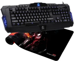 Podświetlana klawiatura dla graczy Rebeltec Legend LED blue metal