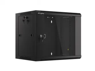 Szafa instalacyjna RACK wisząca 19&#039;&#039; 9U 570x450 drzwi szklane Lanberg  - czarna