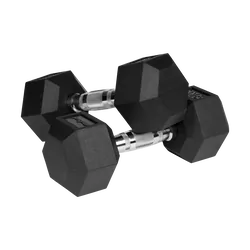 Hantle żeliwne gumowane HEX 2x 9kg REBEL ACTIVE