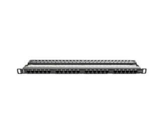 Patch panel 24x port 0.5U LANBERG do szafy RACK 19&quot; KAT.6 czarny