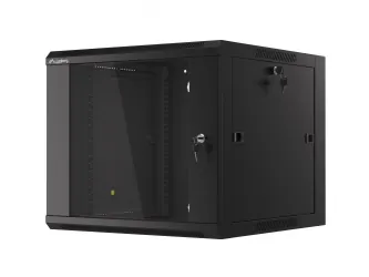Szafa instalacyjna RACK wisząca 19'' 9U 570x600 drzwi szklane Lanberg  - czarna