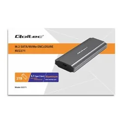 Obudowa kieszeń NV2271 na dysk M.2 SSD SATA NVME Qoltec USB-C