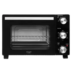 Piekarnik elektryczny 22 L Adler AD 6024   blacha do pieczenia   ruszt z uchwytem