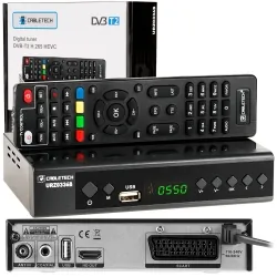 Tuner cyfrowy Cabletech DVB-T2/C HEVC H.265 + programowalny pilot