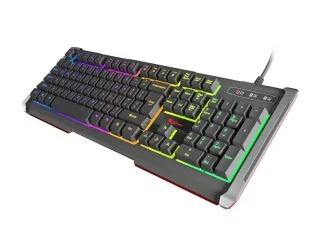Podświetlana klawiatura dla graczy GENESIS RHOD 400 RGB ALU do gier + mysz + słuchawki + podświetlana mata