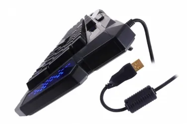 Podświetlana klawiatura dla graczy Rebeltec Legend LED blue metal + mata na biurko