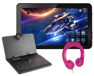 Tablet edukacyjny 10&#039;&#039; 3G IPS GPS Dual SIM dla dzieci KIDS + gry + klawiatura + słuchawki różowe