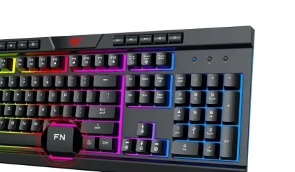 Klawiatura podświetlana gamingowa Havit GAMENOTE KB500L RGB mysz mata słuchawki dla graczy