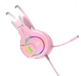 Gamingowe słuchawki nauszne XO GE-04 jack 3,5mm kolor różowy