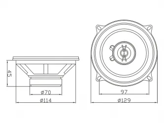 Głośnik samochodowy BLOW S-165 4Ohm 150W
