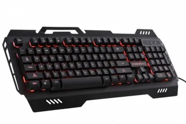 Aluminiowa klawiatura dla graczy Rebeltec DEFENDER LED color + podświetlana mysz + mata