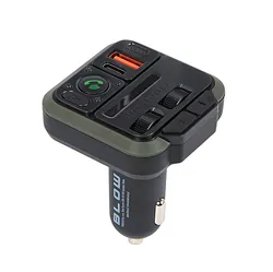 Podświetlany transmiter FM z zestawem głośnomówiącym BLOW Bluetooth 5.3   QC3.0   PD 20W