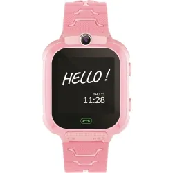 Zestaw dla dzieci kamera aparat Forever Smile SKC-100 + zegarek smartwatch Maxlife Kids Watch MXKW-300 różowy