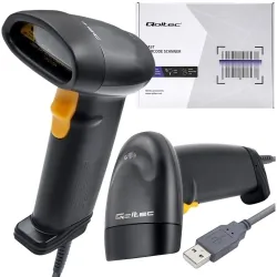 Laserowy czytnik kodów kreskowych 1D Qoltec USB