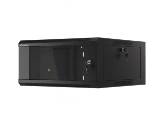 Szafa instalacyjna RACK V2 wisząca 19'' 4U 570x600 drzwi szklane Lanberg  - czarna