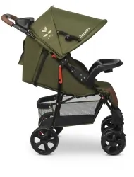 Wózek spacerowy LIONELO EMMA PLUS + tacka i uchwyt na kubek + torba - Forest Green limitowana edycja