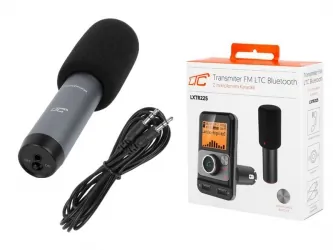 Transmiter samochodowy LTC TR225 Bluetooth 2xUSB 2.4A + mikrofon karaoke