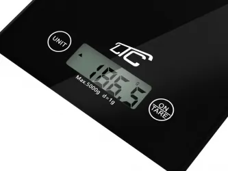 Elektroniczna szklana waga kuchenna LTC do 5kg czarna