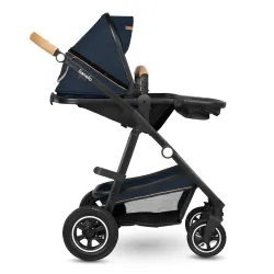 Wózek wielofunkcyjny LIONELO AMBER 2 w 1 spacerówka + gondola + torba + akcesoria - granatowy