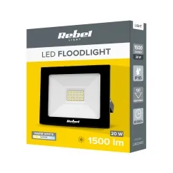 Halogen lampa LED naświetlacz Rebel 20W SMD 3000K 1500 lm
