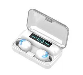 Bezprzewodowe słuchawki bluetooth douszne TWS F9+-5C / LXAS31 mikrofon powerbank czarne