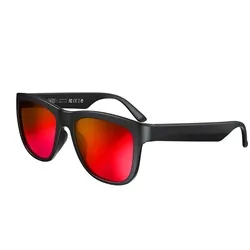 Okulary przeciwsłoneczne Bluetooth XO E6 UV400 nylonowe z mikrofonem czarno-czerwone