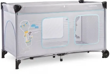 Łóżeczko turystyczne Caretero SIMPLO PLUS kojec + torba - szare