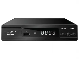 Zestaw telewizji naziemnej DVB-T tuner cyfrowy LTC DVB-T2 WiFi HEVC H.265 + antena pokojowa