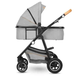 Wózek wielofunkcyjny LIONELO AMBER 2 w 1 spacerówka + gondola + torba + akcesoria - szary