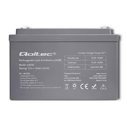Akumulator AGM Qoltec 12V 100Ah max. 1200A