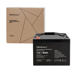 Akumulator AGM Qoltec 12V 80Ah