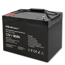 Akumulator AGM Qoltec 12V 80Ah