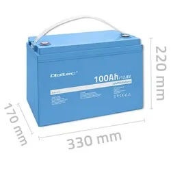 Akumulator LiFePO4 litowo-żelazowo-fosforanowy Qoltec 12.8V 100Ah 1280Wh BMS