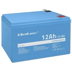 Akumulator LiFePO4 litowo-żelazowo-fosforanowy Qoltec 12.8V 12Ah 153.6Wh BMS