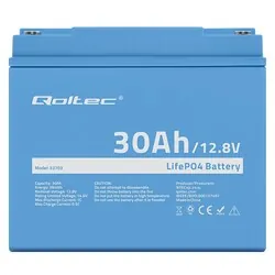 Akumulator LiFePO4 litowo-żelazowo-fosforanowy Qoltec 12.8V 30Ah 384Wh BMS
