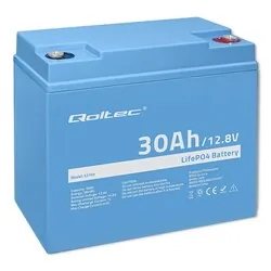 Akumulator LiFePO4 litowo-żelazowo-fosforanowy Qoltec 12.8V 30Ah 384Wh BMS