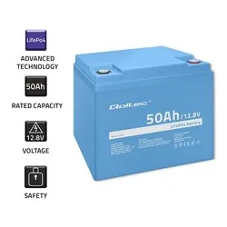 Akumulator LiFePO4 litowo-żelazowo-fosforanowy Qoltec 12.8V 50Ah 640Wh BMS