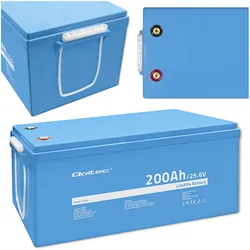 Akumulator LiFePO4 litowo-żelazowo-fosforanowy Qoltec 25.6V 200Ah 2560Wh BMS