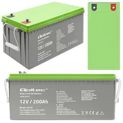 Akumulator żelowy Deep Cycle Qoltec 12V 200Ah