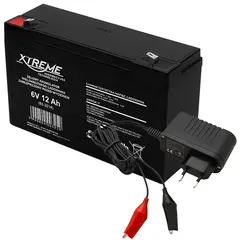 Akumulator żelowy XTREME 6V 12Ah   ładowarka