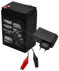 Akumulator żelowy XTREME 6V 4Ah   ładowarka