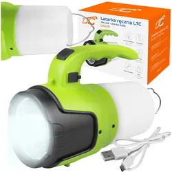Akumulatorowa latarka ręczna 2w1 szperacz LTC LED 3W   8xSMD 2W