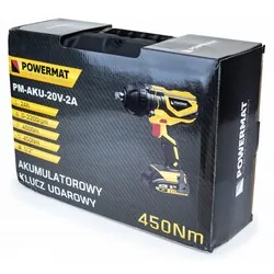 Akumulatorowy klucz udarowy 2Ah 20V Powermat PM-AKU-20V-2A   walizka