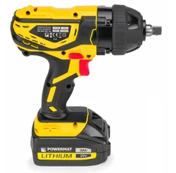 Akumulatorowy klucz udarowy 3Ah 20V Powermat PM-AKU-20V-3A   walizka