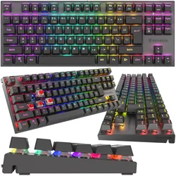 Aluminiowa klawiatura mechaniczna Genesis THOR 303 TKL RGB podświetlana gamingowa dla graczy