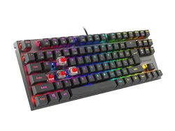 Aluminiowa klawiatura mechaniczna Genesis THOR 303 TKL RGB + słuchawki gamingowe z mikrofonem REBELTEC THOR 7.1 USB