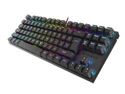 Aluminiowa klawiatura mechaniczna Genesis THOR 303 TKL RGB + słuchawki gamingowe z mikrofonem REBELTEC THOR 7.1 USB