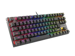Aluminiowa klawiatura mechaniczna Genesis THOR 303 TKL RGB + słuchawki gamingowe z mikrofonem REBELTEC THOR 7.1 USB